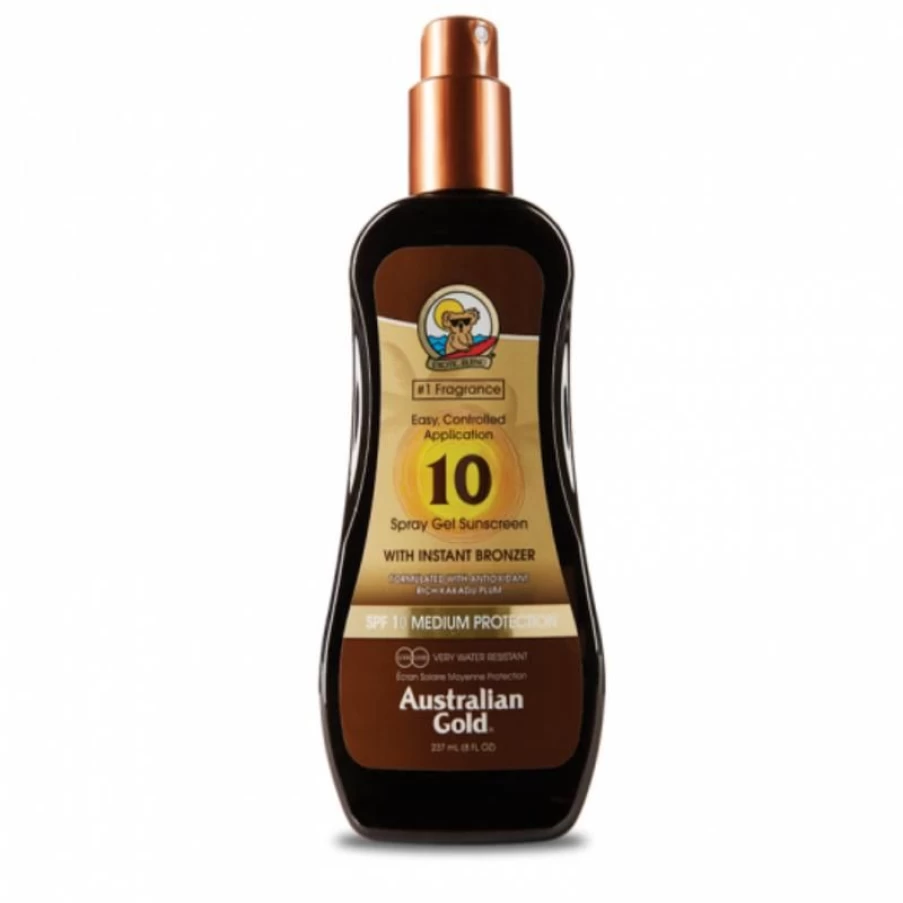 Australian Gold SPF 10 Bronzing Spray Gel with Sun Protection