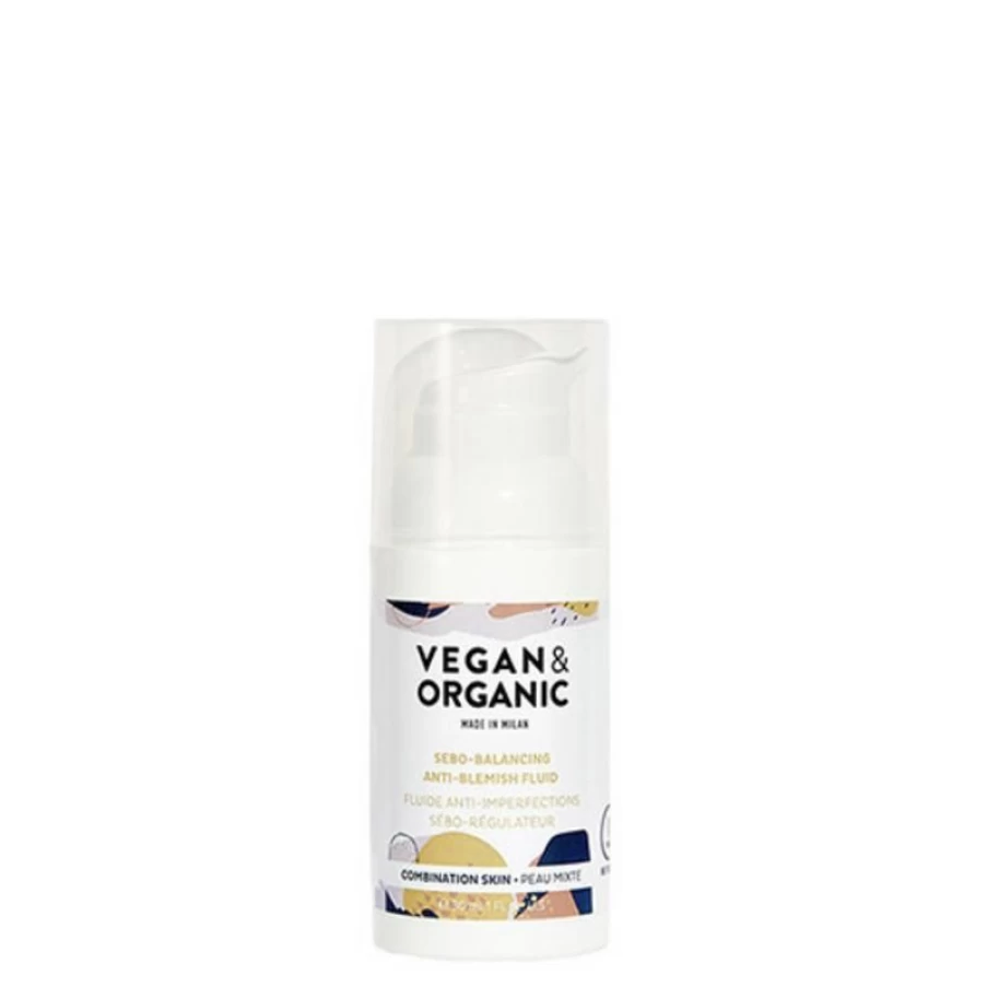 Vegan Organic Sebo Balancing Anti-Blemish Fluid for Clear Skin