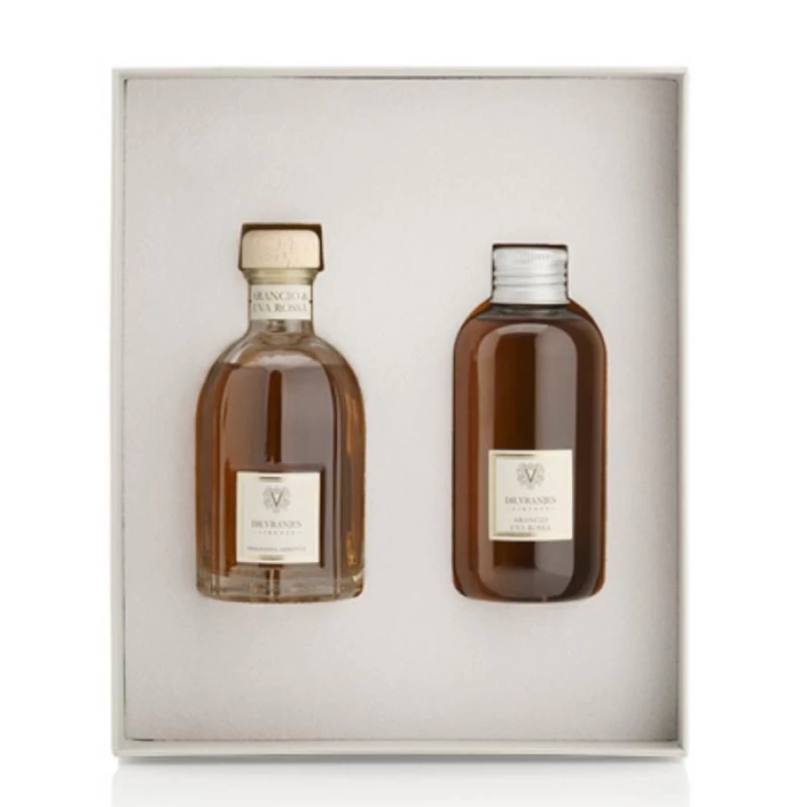 "Dr. Vranjes Luxury Gift Box with Arancio and Uva Rossa Fragrances - 250mL Bottle & 150mL Refill"