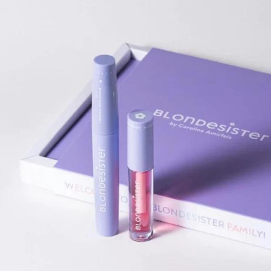 "Blondesister Essential 4-in-1 Mascara & Lip Oil Kit – Volumizing & Hydrating Beauty Duo"