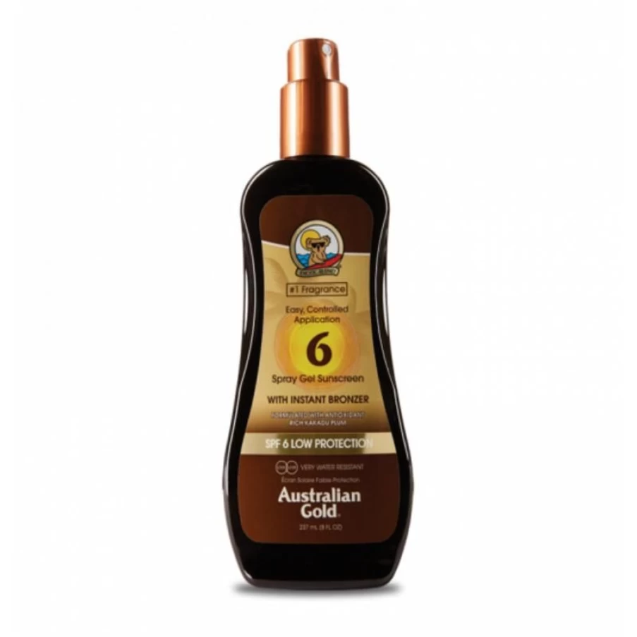 Australian Gold SPF 6 Bronzing Spray Gel with Sun Protection