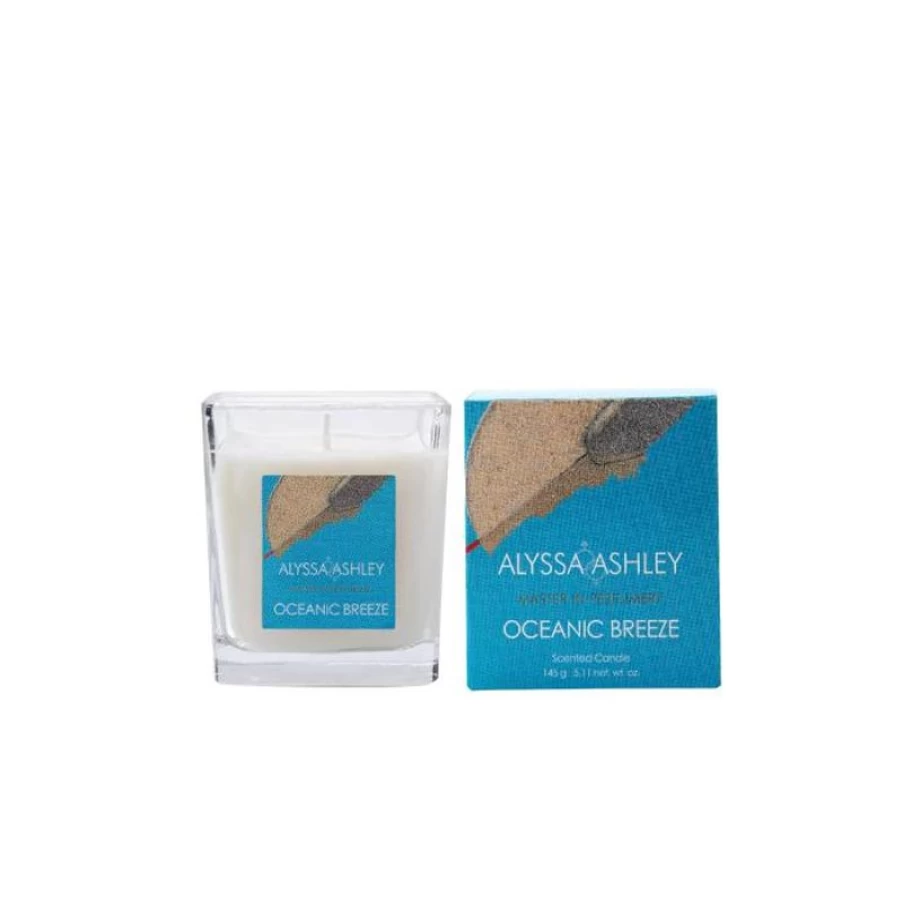 Alyssa Ashley Oceanic Breeze Scented Candle for Home Fragrance and Relaxation