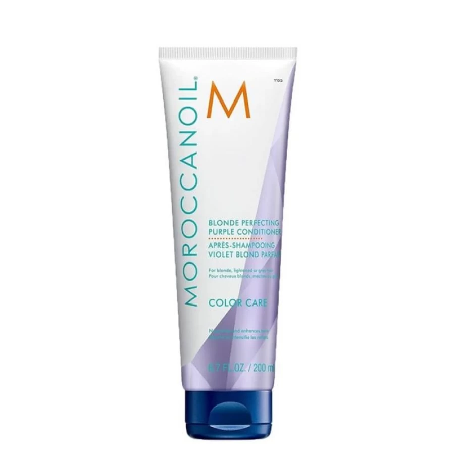 Moroccanoil Blonde Perfect Purple Conditioner 200ml - Toning & Color Correction for Blonde Hair