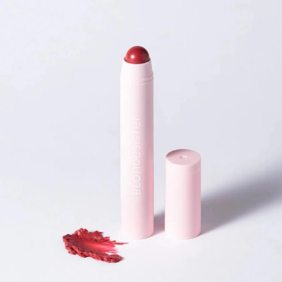 "Blondesister 2-in-1 Lip & Cheek Cream - Berry Red 04 | Multi-Use Makeup for Lips & Cheeks"