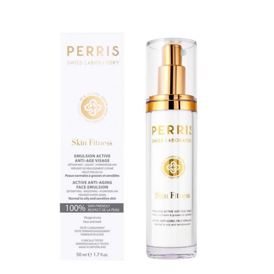Perris Swiss Laboratory Active Anti-Aging Face Emulsion – Rejuvenating & Hydrating Moisturizer for Youthful Skin