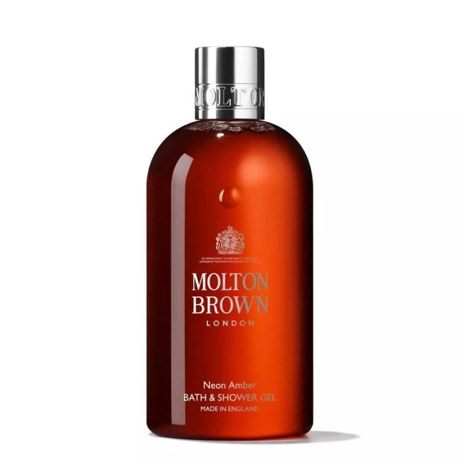 Molton Brown Neon Amber Bath & Shower Gel - Luxurious Amber Scented Gel for Hydrating Skin