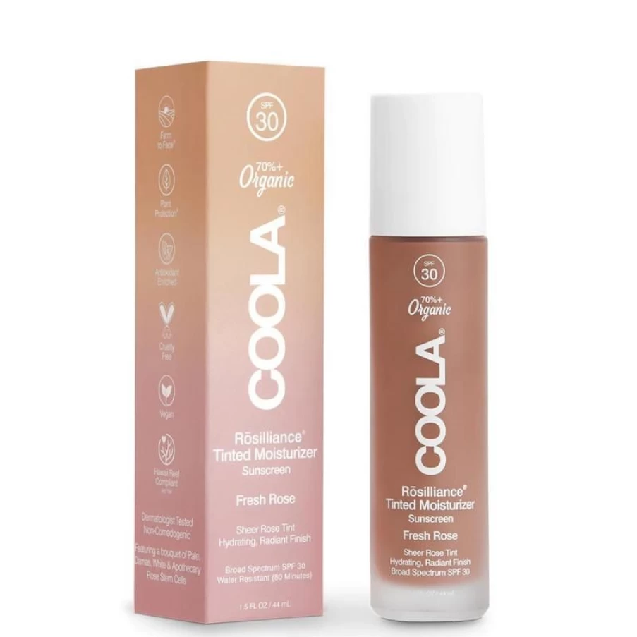 Coola Rosilliance® Tinted Moisturizer with Organic SPF 30 Sunscreen, 44ml - Hydrating, Lightweight, Broad Spectrum Protection