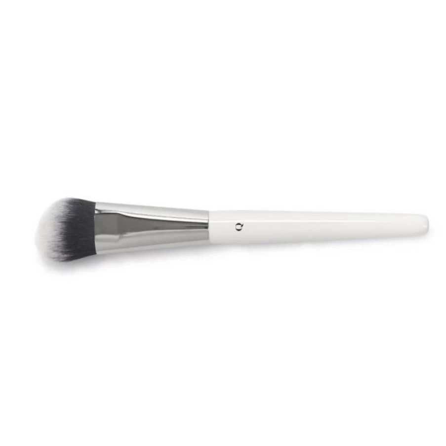 QStudio Oblique Angled Powder Brush P01 - Professional Makeup Face Brush for Flawless Blending