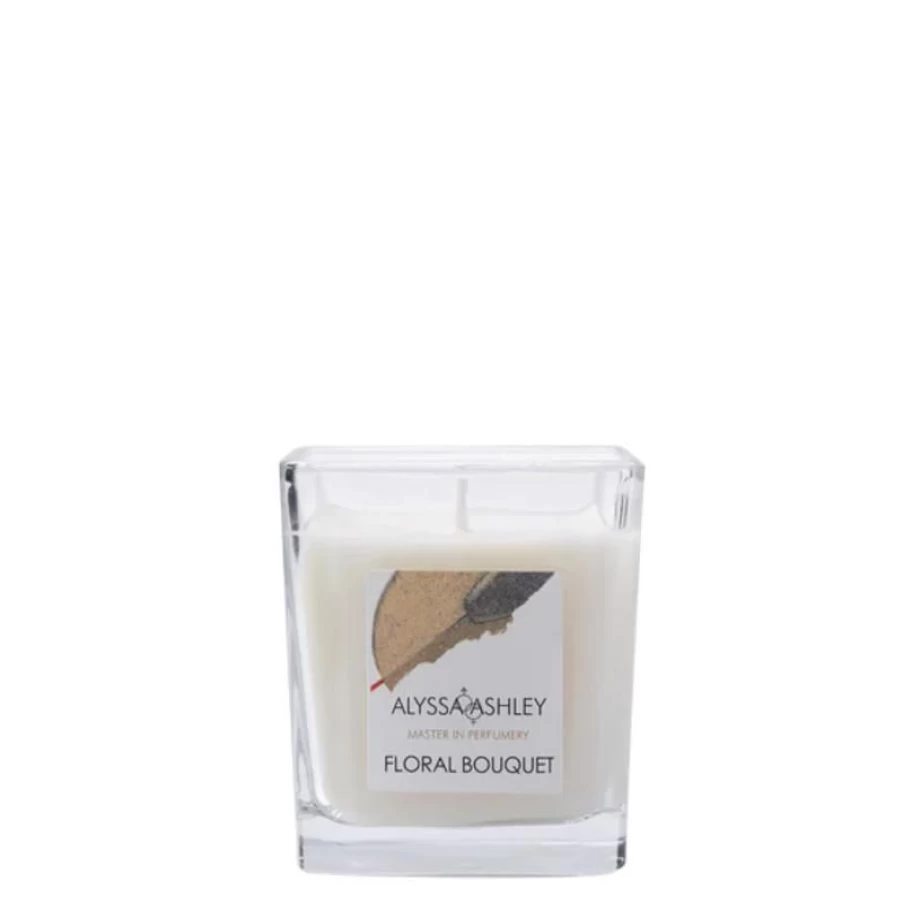Alyssa Ashley Floral Scented Bouquet Candle - Fragrant Floral Aroma for Home Decor & Relaxation