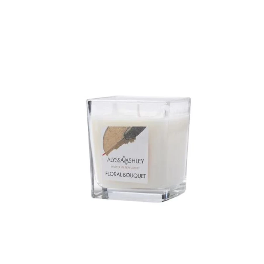 Alyssa Ashley Floral Scented Bouquet Candle - Fragrant Floral Aroma for Home Decor & Relaxation