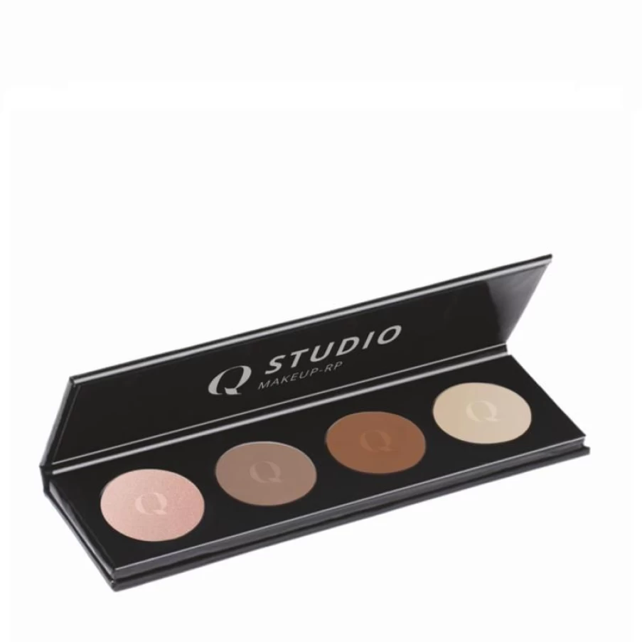 QStudio Pro Contour Palette - Light to Medium Shades for Natural Sculpting & Highlighting
