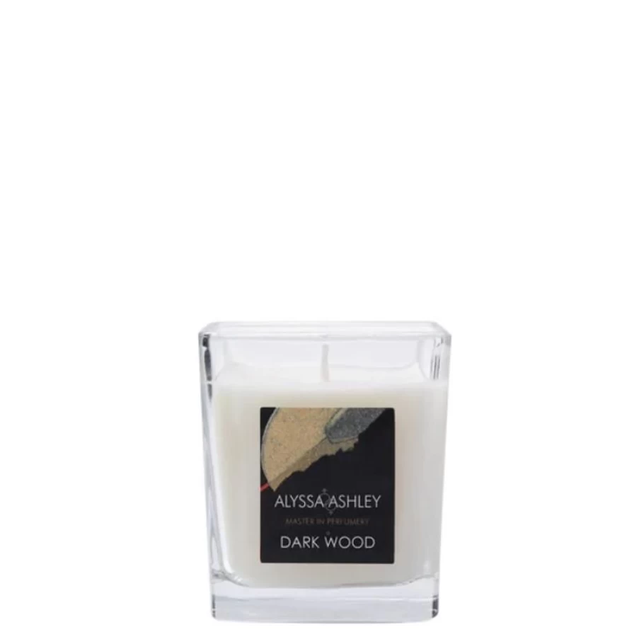 Alyssa Ashley Dark Wood Scented Candle - Natural Soy Wax for Home Fragrance