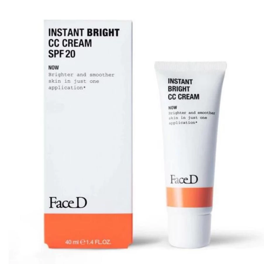 FaceD CC Cream with SPF 20 - Lightweight, Natural Coverage & Sun Protection